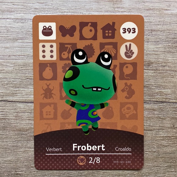 Genuine Animal Crossing Amiibo Card Frobert - Picture 1 of 5